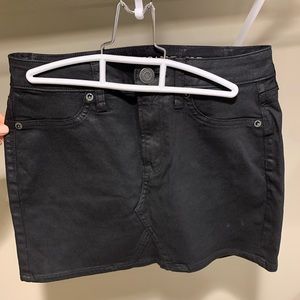 AE Black Leather Skirt